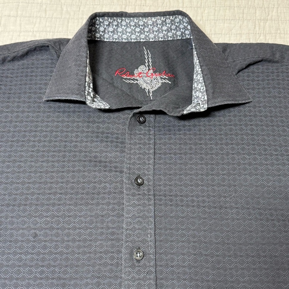 Robert Graham Men's Black Knowledge Wisdom Truth LS Button Up Shirt Large